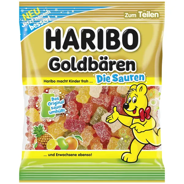 Guminukai HARIBO, Goldbaren, rūgštūs, 175 g