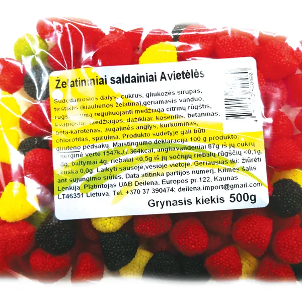 Guminukai VANGUSTO, Avietėlės, 500 g