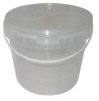 Hermetiškas kibiras, su dangčiu/rankena, skaidrus, PP, 3,3 l, vnt
