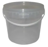 Hermetiškas kibiras, su dangčiu/rankena, skaidrus, PP, 5,5 l, vnt