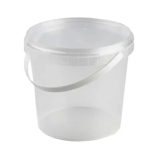 Hermetiškas kibirėlis, su dangčiu/rankena, PP, skaidrus, 1000 ml,  D 13,1 cm, 192 vnt.
