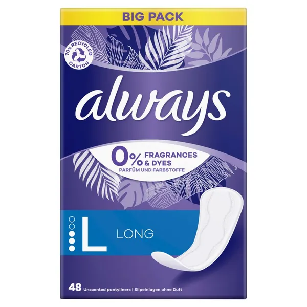 Higieniniai įklotai ALWAYS Long, 0% Perfume, 48 vnt.