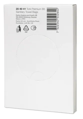 Higieniniai maišeliai TORK B5 204041, baltos spalvos
