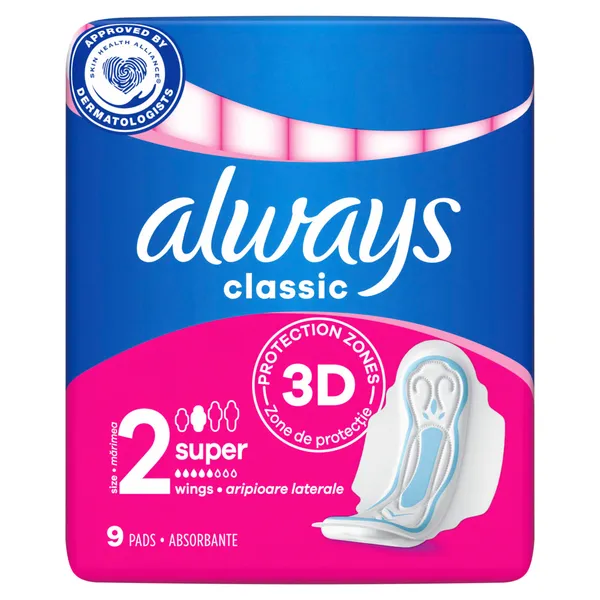Higieniniai paketai ALWAYS Classic Super, S2, 9 vnt.