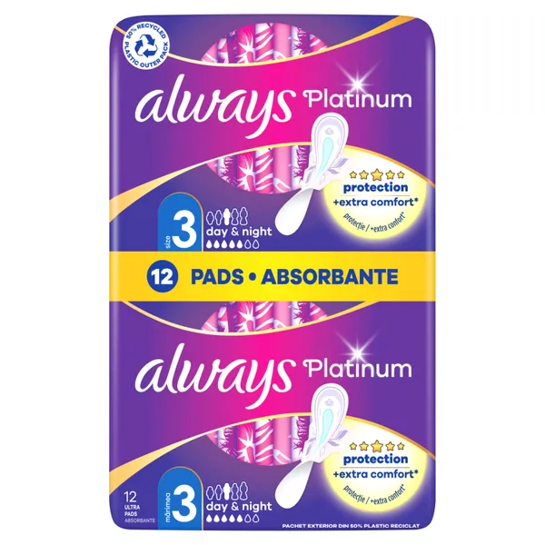 Higieniniai paketai ALWAYS Platinum Day&Night, S3, 12vnt.