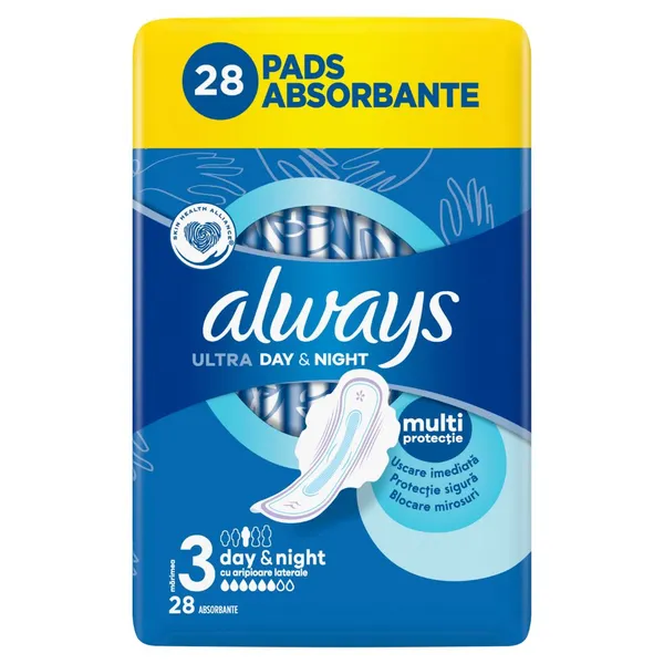 Higiēniskās paketes ALWAYS Ultra Day&Night, S3, 28gab.