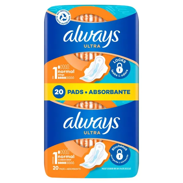 Higieniniai paketai ALWAYS ULTRA NORMAL PLUS, S1, 20 vnt.