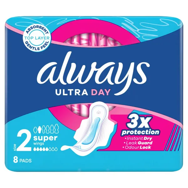 Higieniniai paketai ALWAYS Ultra Super Plus, S2, 8 vnt.