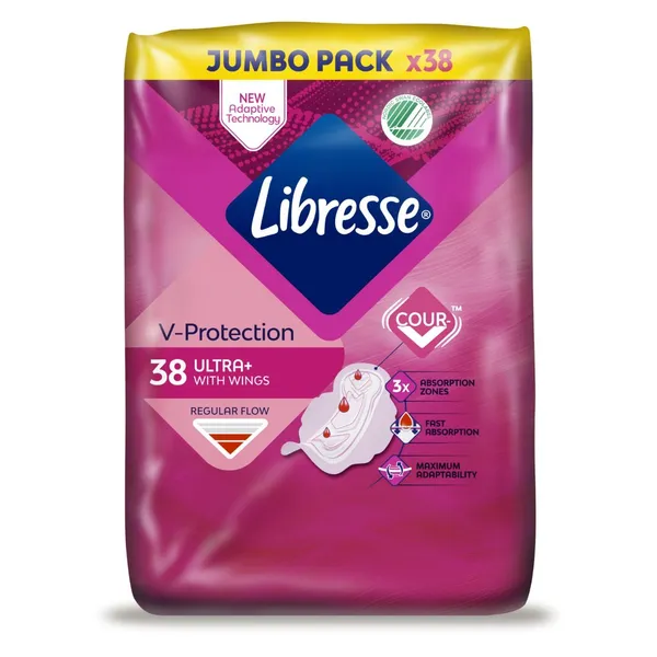 Higieniniai paketai LIBRESSE Invisible Normal, Mega pack, 38 vnt.