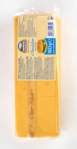 Kausētais siers burgeriem HOCHLAND Cheddar, šķēlēs, 45% RSM, 1033g