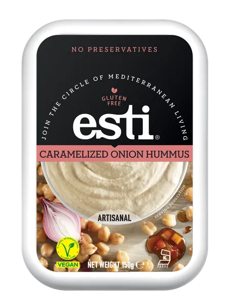 Humusas ESTI, su karamelizuotais svogūnais, 150 g