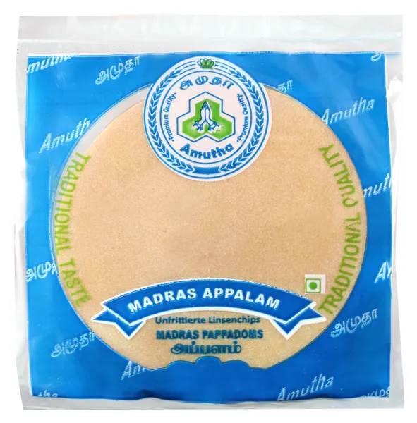 Indijas plācenīši AMUTHA Pappadums, 200g