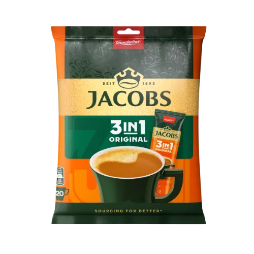 Kafija šķīstošā JACOBS 3in1 (20 x 12,6g), 252g Maiss