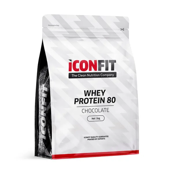 Išrūgų baltymų milteliai ICONFIT, šokolado skonio, 1 kg