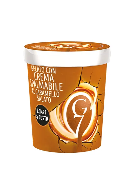 Itališki ledai  G7, su sūdytos karamelės kremu, 500 ml