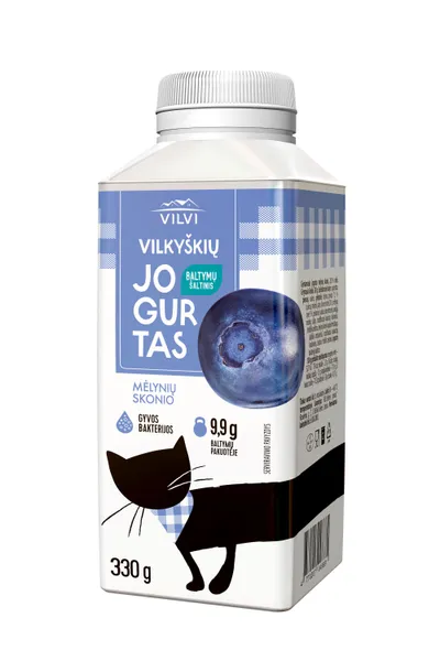 Jogurtas VILKYŠKIŲ, mėlynių skonio, 2% riebumo, 330 ml, tetratop