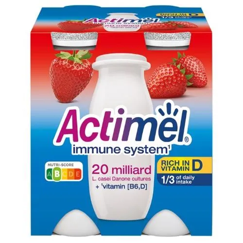Jogurto gėrimas ACTIMEL, braškių skonio, 1,5%, 4x100 ml