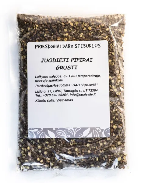 Juodieji pipirai, grūsti, 100g