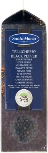 Juodieji pipirai Tellicherry SANTA MARIA, žirneliais, 450 g