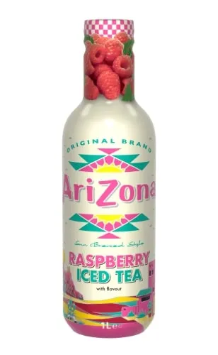 Ledus tēja ARIZONA ar aveņu garšu un saldinātājiem, 1l PET (DEP)