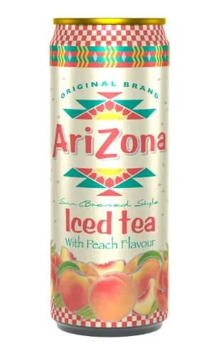 Juodosios arbatos gerimas ARIZONA, persikų skonio, 0,33 l