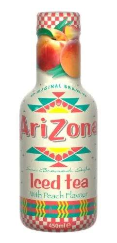 Juodosios arbatos gėrimas ARIZONA, persikų skonio, 450ml PET