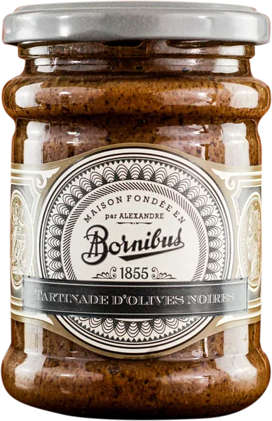 Melno un zaļo olīvu pasta BORNIBUS, 250g