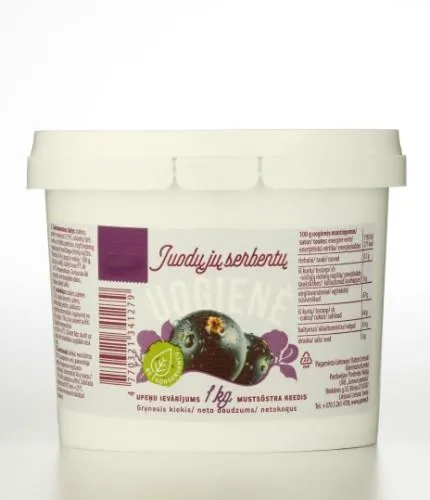 Juodųjų serbentų uogienė SKANOVĖ, 40%, be konservantų, 1 kg
