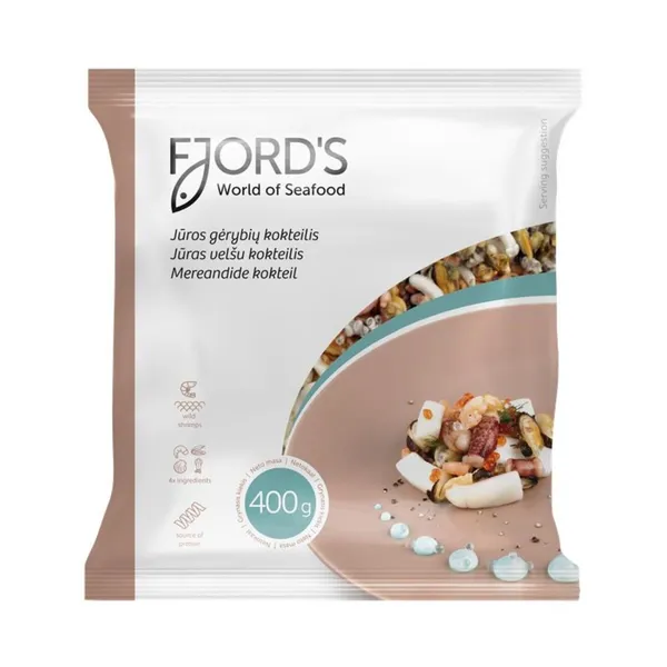 Jūros gėrybių kokteilis FJORD'S, 400g