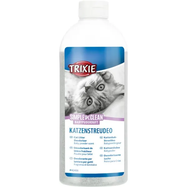 Kačių tualeto gaiviklis TRIXIE, Simple'n'clean,with baby powder 750g