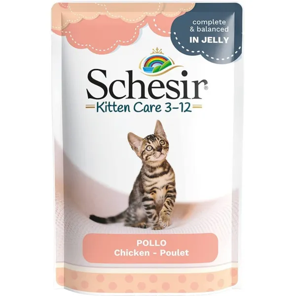 Kačiukų ėdalas SCHESIR CAT, su vištiena, pilnavertis, 85 g