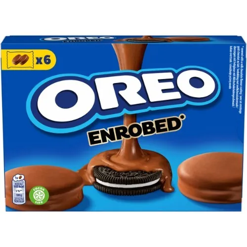 Kakaviniai sausainiai OREO  aplieti pieniniu šokoladu 246g