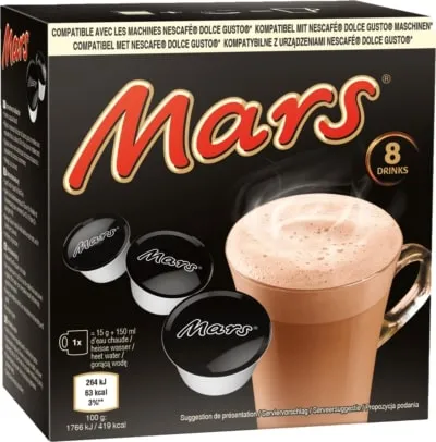 Capsules MARS hot choco (Dolce Gusto Compatible) 8x15g NEW