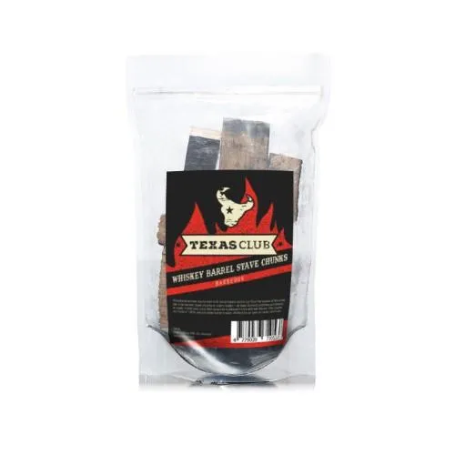 Kaladėlės TEXAS CLUB,  karštam rūkymui, viskio statinių, 500 g