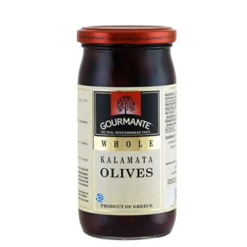 Kalamata alyvuogės GOURMANTE, sūryme,  su kauliukais, 360 g / 210 g