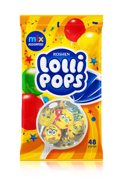 Karameles ROSHEN ar dažādām garšām Lollipops, 1kg (0.92kg)