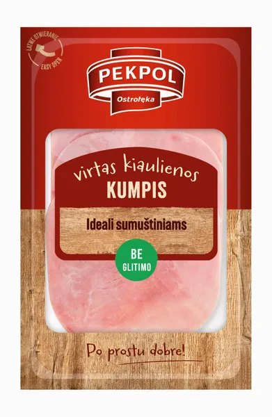 Karštai rūkytas kiaulienos kumpis READY PORK, griežinėliais 100 g. I r.
