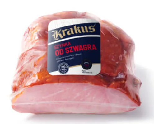 Karštai rūkytas kumpis KRAKUS Švogerio, I r.,~900g