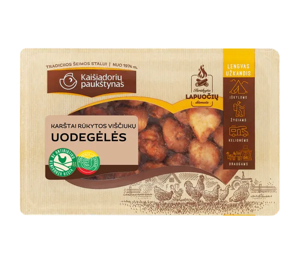 Karštai rūkyti viščiukų uodegėlės KAIŠIADORIŲ PAUKŠTYNAS, a.r, 250g