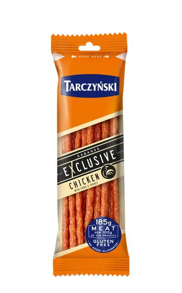 Karštai rūkytos Kabanos dešrelės TARCZYNSKI Exclusive, su pauštiena, II r., 105 g
