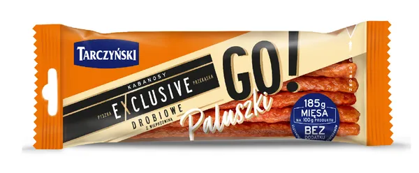 Karštai rūkytos kiaulienos dešrelės Kabanos, Exclusive go, II r., 50 g