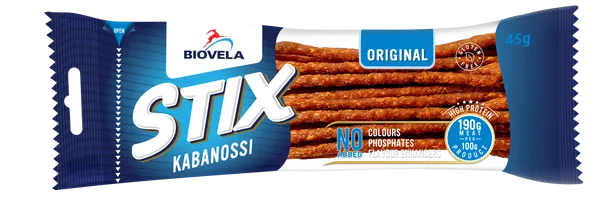 Karsti kūpinātas nūjiņas KABANOSSI 45g BIOVELA