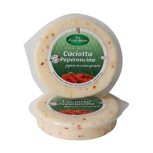 Karvės pieno sūris CACIOTTA, su aitriosiomis paprikomis, RSM 42%, 200 g