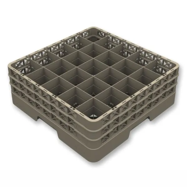 Kasetė taurėms, PP, 25 taurėms, D 8,9 cm, H 23 cm, 50 x 50 cm, vnt