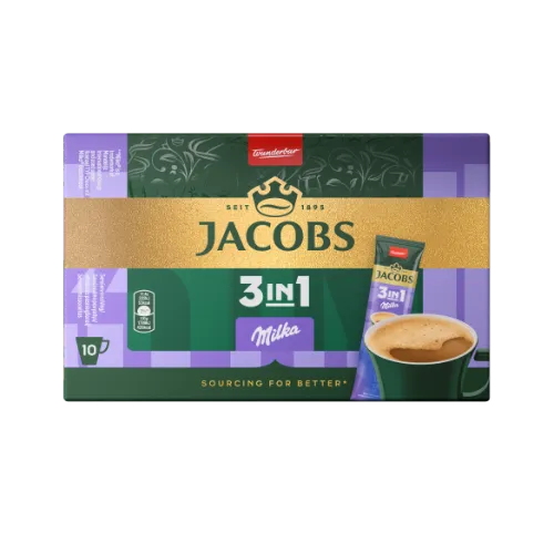 Kafijas dzēriens JACOBS 3in1 Milka (10x12.4g) 124g