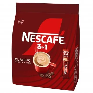 Kavos gėrimas NESCAFÉ Classic 3in1 maišelis, 20 x 16,5g