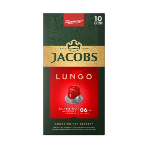 Kavos kapsulės JACOBS Lungo 6 Classico, 10x52g