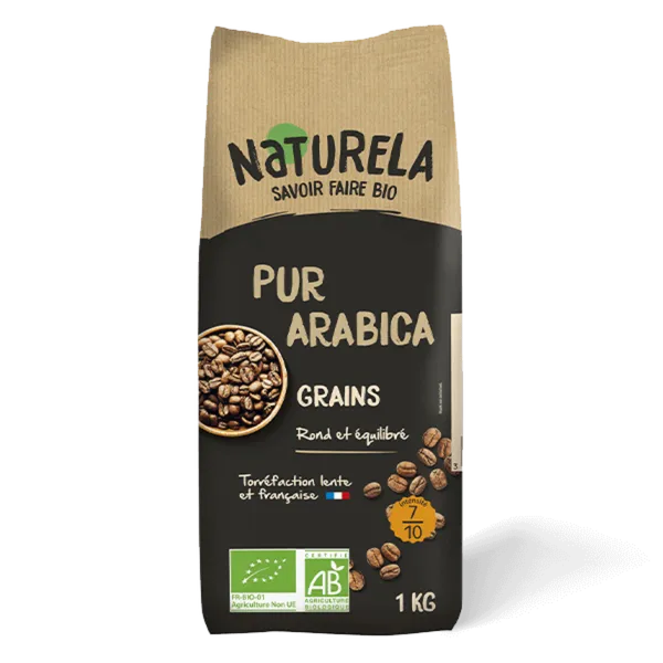 Kavos pupelės NATURELA ekologiškos, 1kg 100% Arabica LT-EKO-001