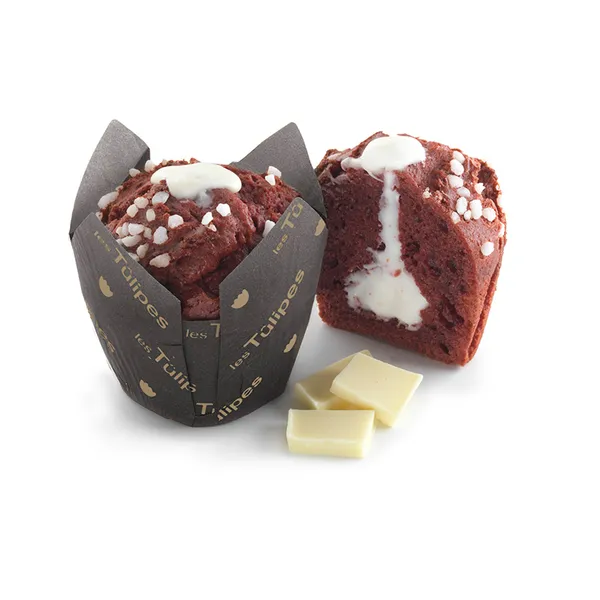 Kēkss RED VELVET, ar baltās šokolādes pildījumu, 110g saldēts