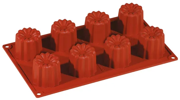 Kepimo forma, silikonas, 8 kanelės, 70 ml, D 5,6 cm, H 5 cm, vnt